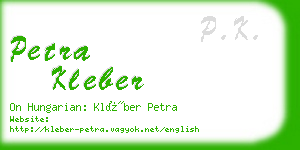 petra kleber business card
